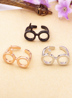 哈利波特复古眼镜闪电符号戒指道具电影周边创意生日礼物饰品儿童