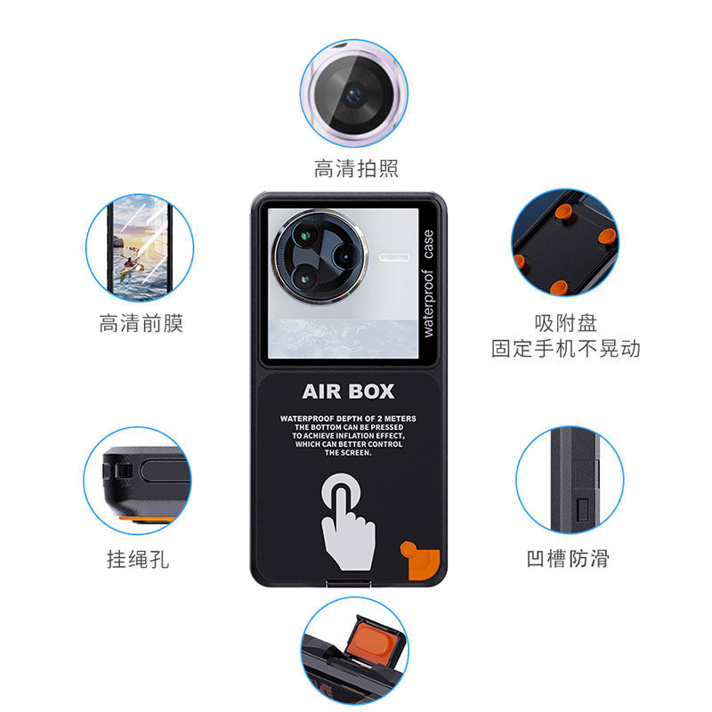 CALLRUN WATERPROOF PHONE CASE FOR REDMI K80P APPLE HUAWEI MI CHARGING RIDER WATER RAIN TOUCH SCREEN