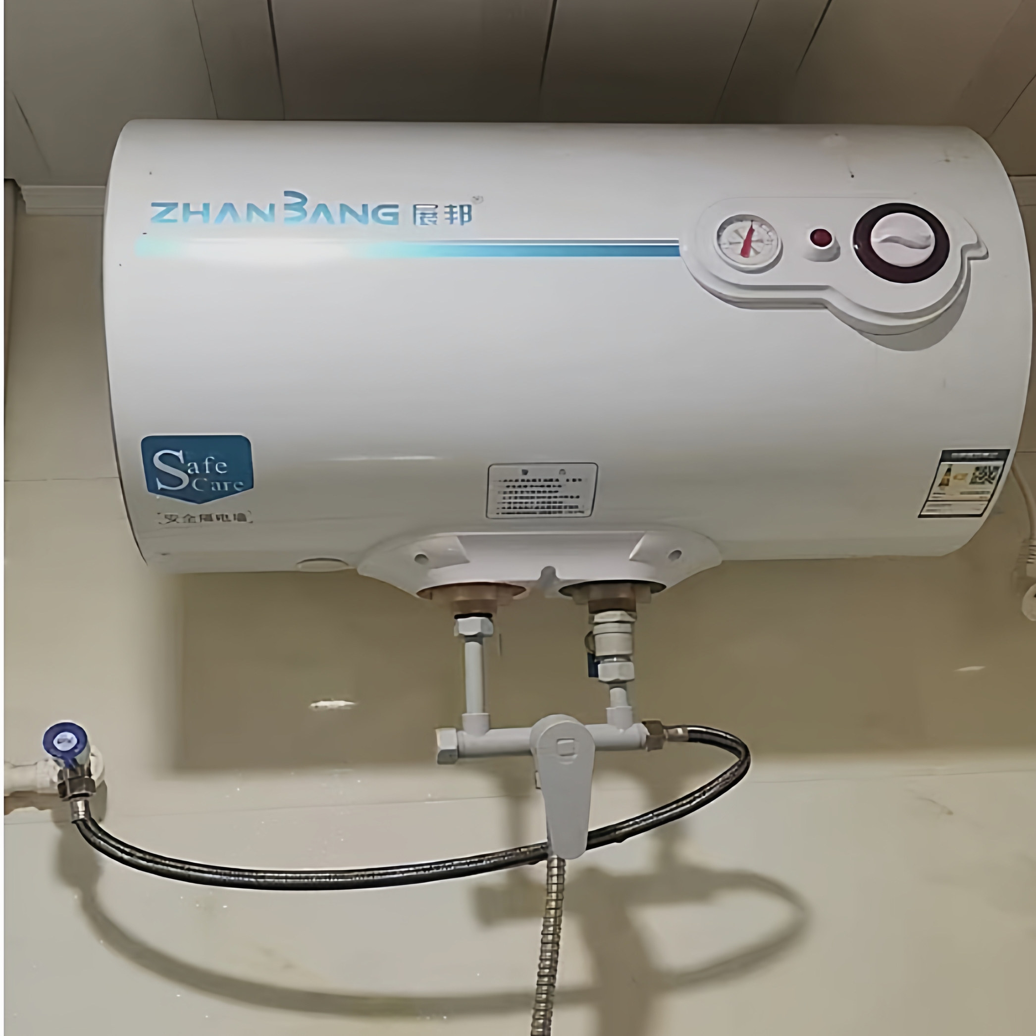 圆桶展邦40L储水式电热水器  50L 60L 80L家用100升洗澡淋浴器