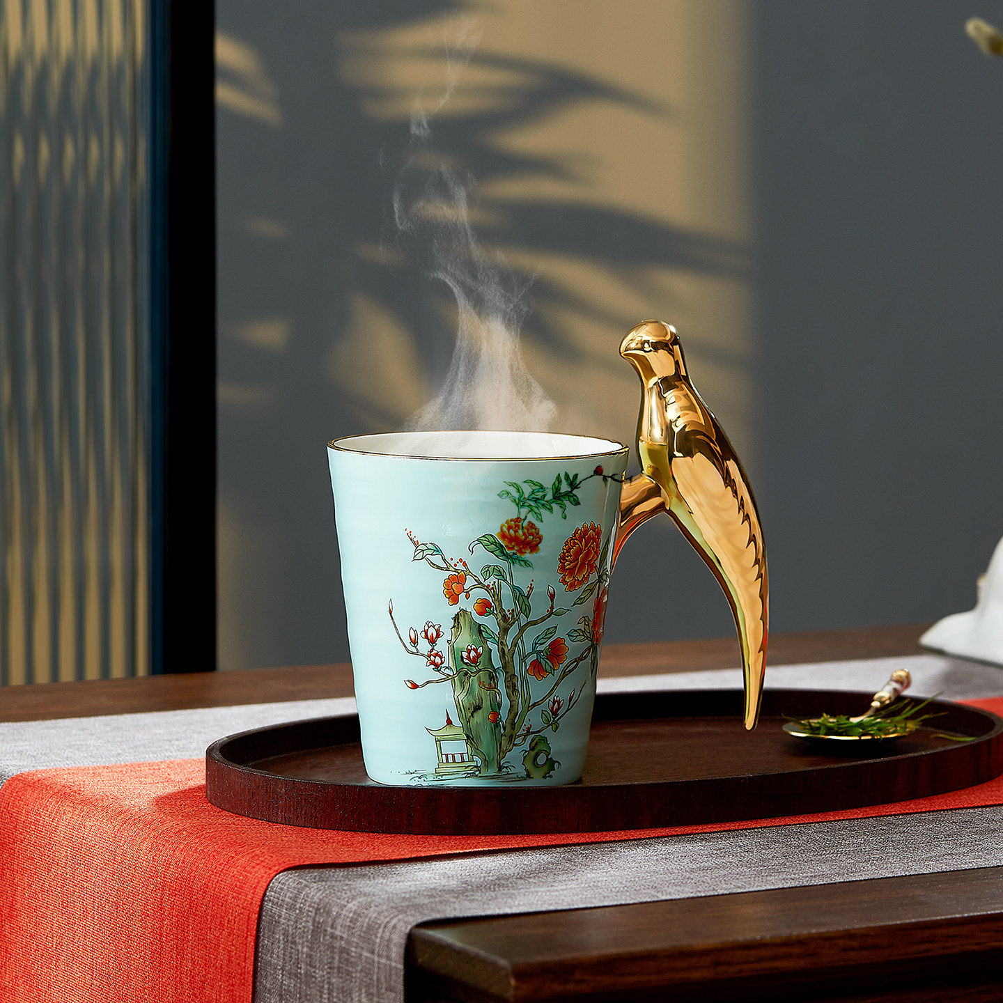 玛戈隆特陶瓷水杯情侣瓷鸟杯生日礼物男女生马克杯高颜值喝水茶杯