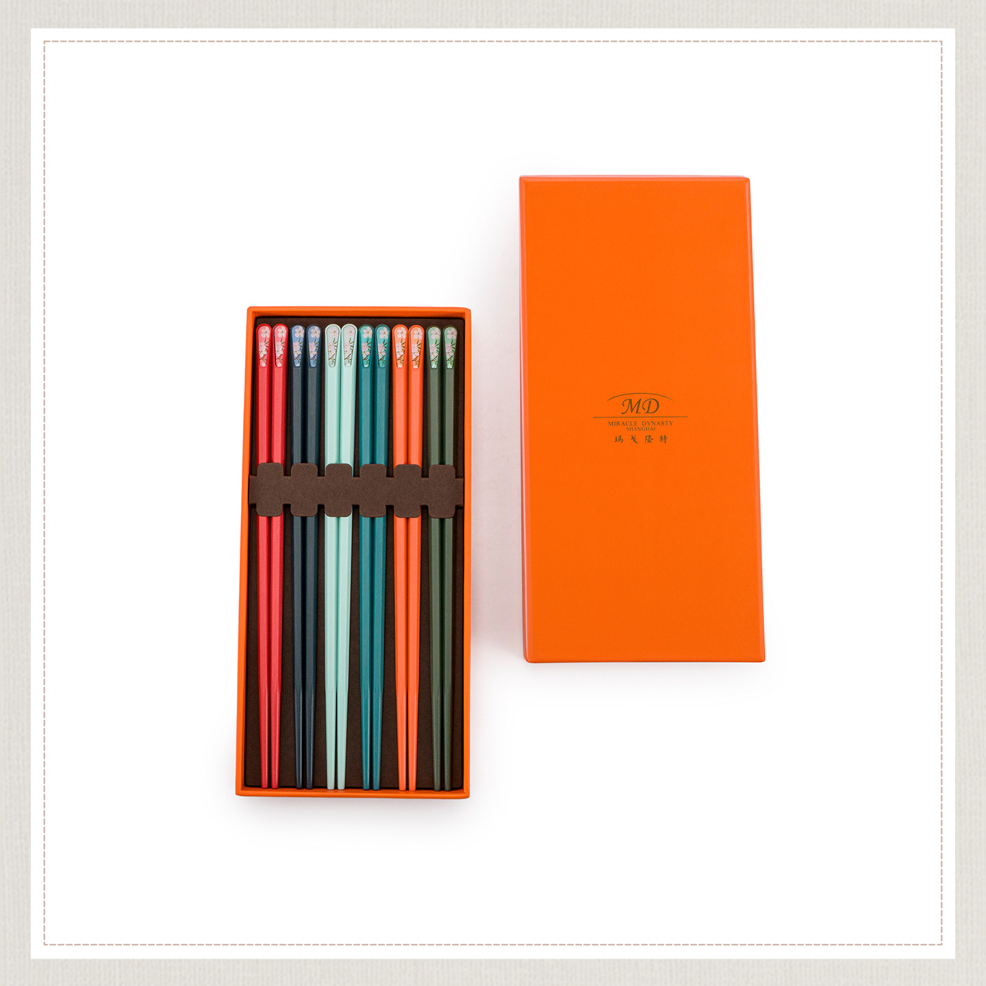 玛戈隆特磨砂易清洗6双安心筷子