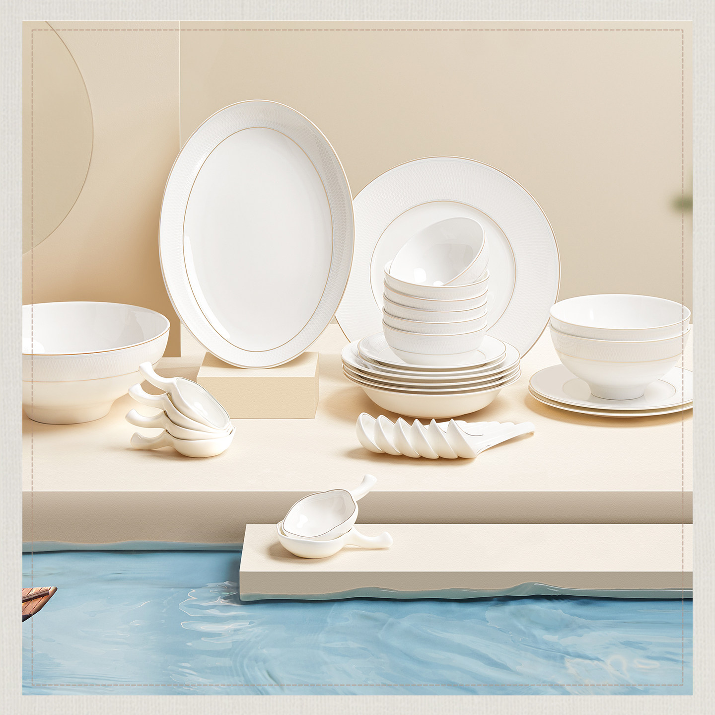 玛戈隆特中式轻奢餐具套装