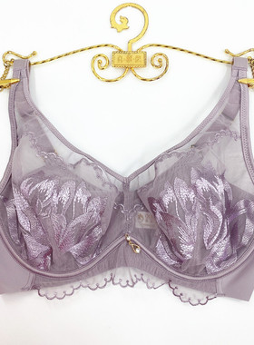 奥丽侬大胸显小内衣女全罩杯超薄OGW2233单层性感透气调整型文胸