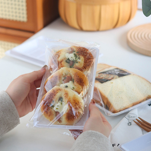 吐司片打包托坚果面包排包餐包面包托长方形加厚塑料托