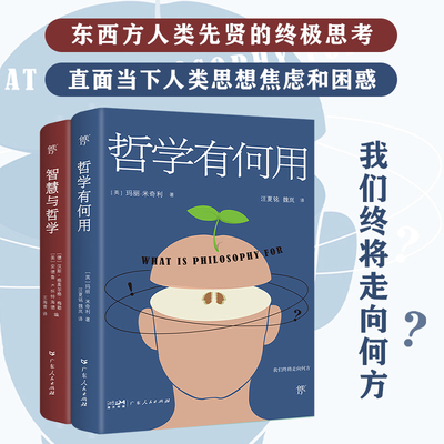 出版社直发】哲学有何用+智慧与哲学全2册东西方两大哲学阵营跨越千年的史诗对话直面当下人类思想焦虑和困惑人类先贤终极思考