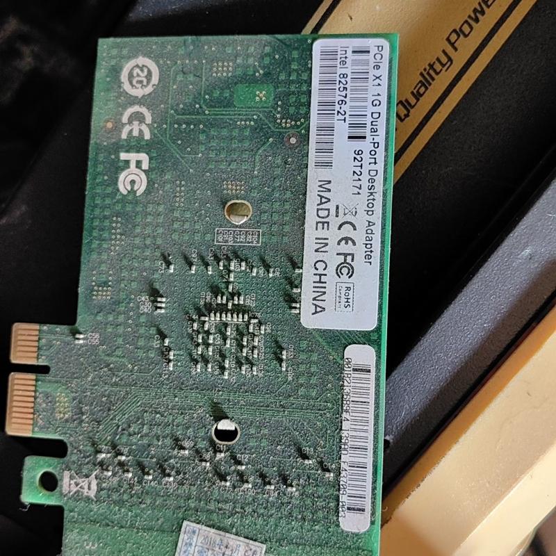 适用Pcle x1 1g,intel 82576-2t双议价