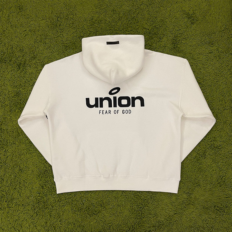 fog fear of god x union 30周年联名logo字母印花连帽卫衣帽衫潮