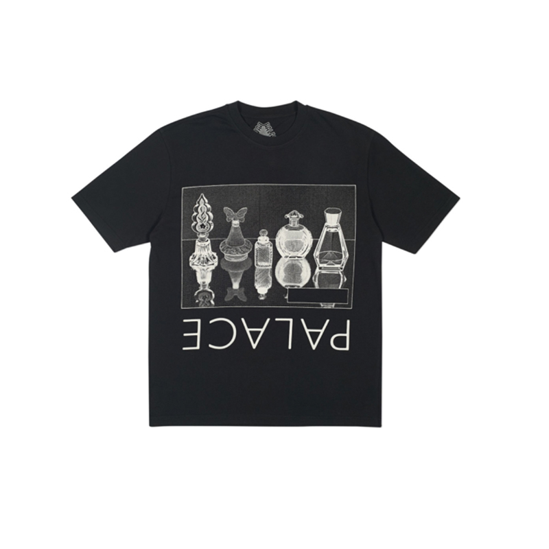 PALAE 18FW NASAL T-SHIRT 香水瓶倒影logo字母印花短袖T恤男女潮