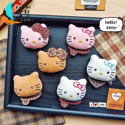 卡通秋冬森系kitty猫玩偶配饰可爱猫咪公仔胸针发饰服装鞋帽辅料