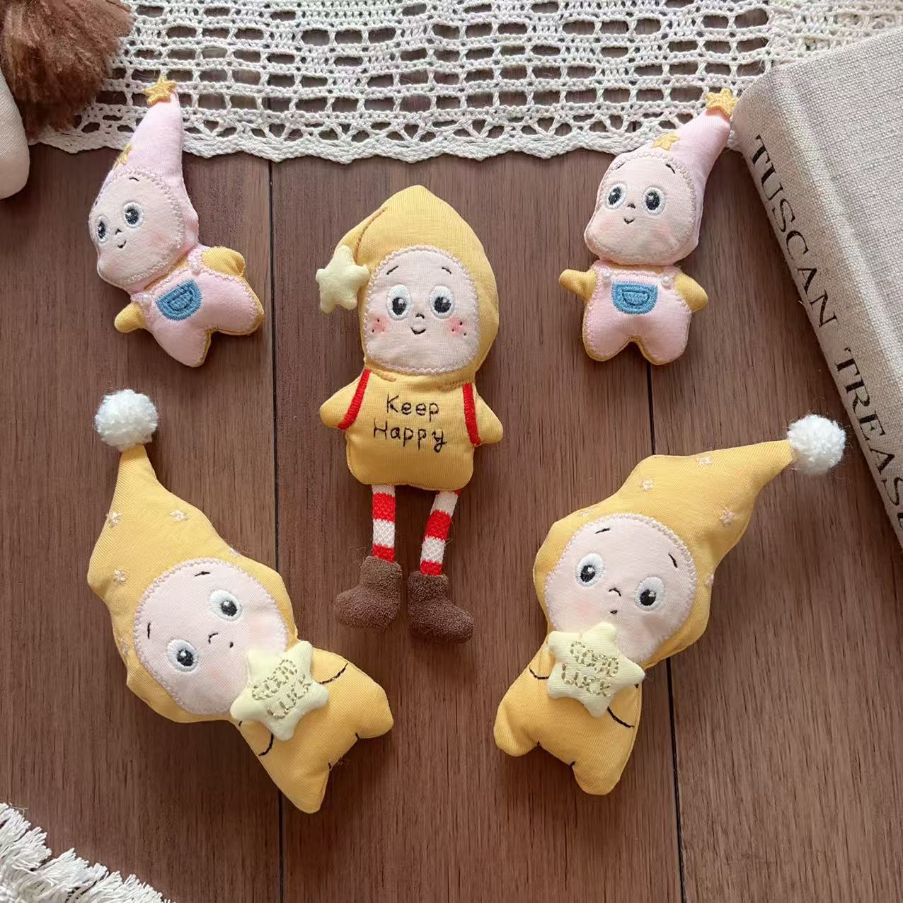 春款新品卡通可爱布艺立体小玩偶箱包挂件钥匙扣项链服饰辅料
