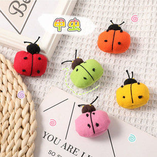 棉麻韩版甲虫胸针卡通动物饰品配件diy挂件可爱日系包包饰品配件