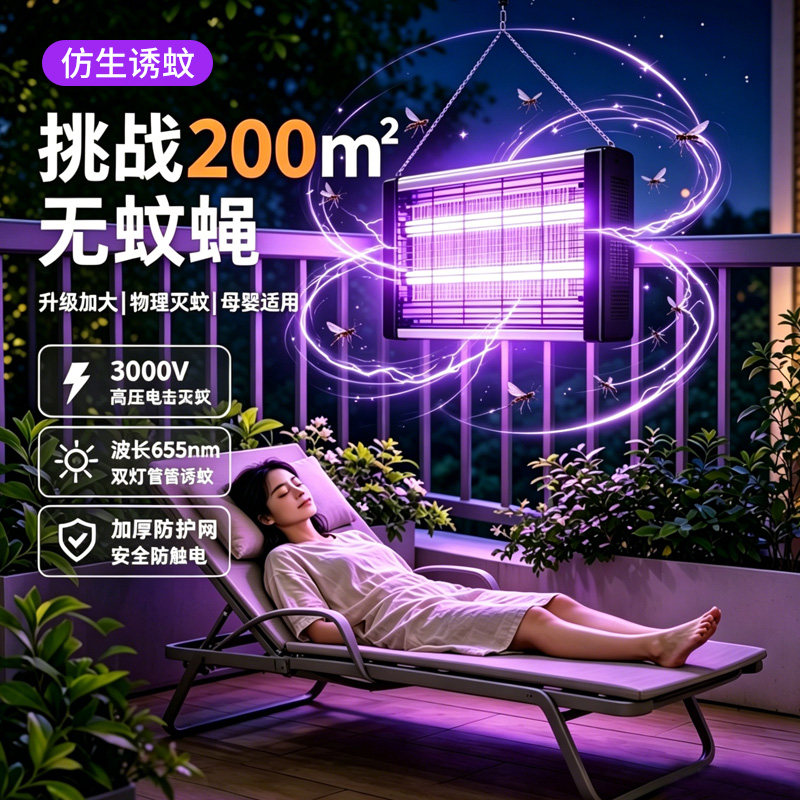 灭蚊灯灭蝇灯餐厅饭店用驱蚊神器商铺商用诱捉苍蝇家用室内电蚊拍