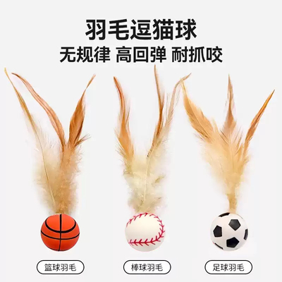猫玩具弹力球运动款逗猫棒