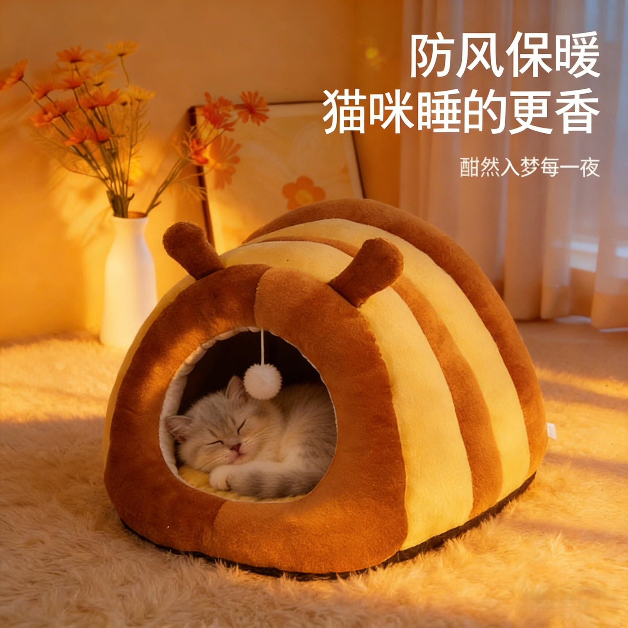 猫窝冬加季厚封闭式保暖可拆洗冬季室内狗窝加厚蜜蜂沙发小窝双层,宠物/宠物食品及用品,猫窝/屋/帐篷/沙发,淘宝优惠券,粉丝福利购,淘宝优惠卷