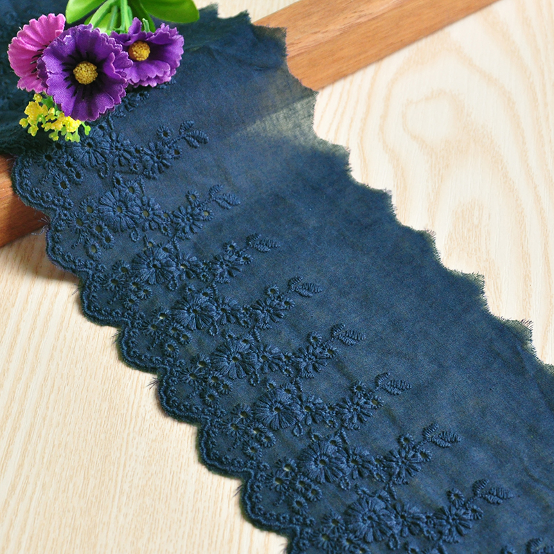 11cm藏青色棉布布料diy手工窗帘