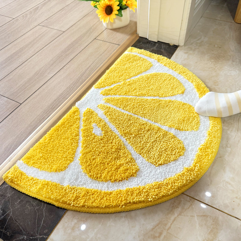 加厚植绒中式半圆卫生间地垫家用浴室吸水防滑垫子厕所门口脚垫毯,居家布艺,入户地垫,淘宝优惠券,粉丝福利购,淘宝优惠卷