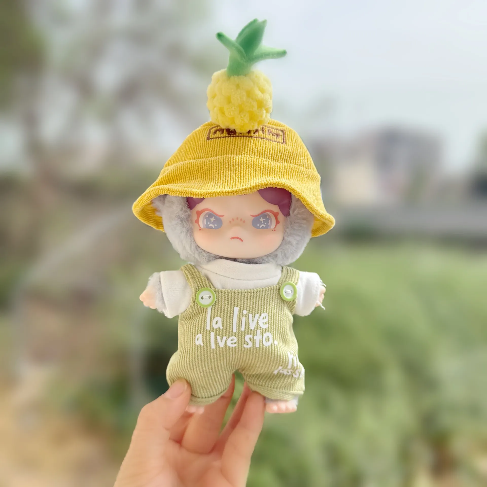 DORA茸茸动物所系列盲盒手办搪胶毛绒挂件潮玩公仔衣服菠萝套装新