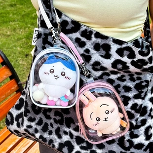 遛娃包透明提绳包10cm13cm外出包pvc防尘收纳包乌萨奇棉花娃痛包