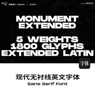 力量潮流粗黑体无衬线英文字体包下载logo海报广告字体库设计素材