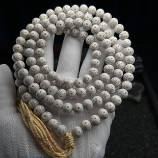 一物一图孤孤品顺白原生态9*9圆珠正月小细星同枝果星月菩提项链