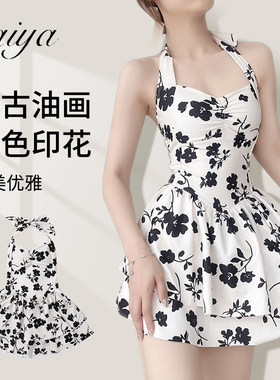 百雅女连体裙式时尚遮肚显瘦海边