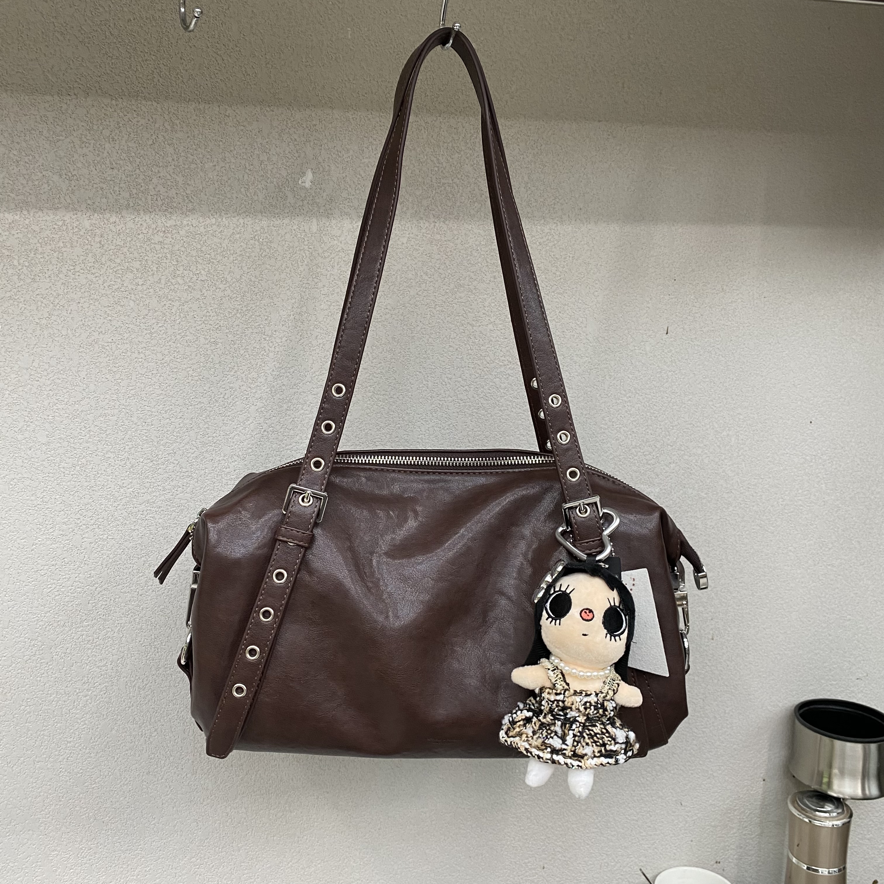 油蜡皮2026早秋新款女包百搭单肩包手提腋下包枕头包托特包大包
