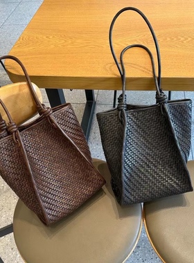 手工编织包时尚休闲女包洋气百搭腋下包子母包单肩包托特包25197