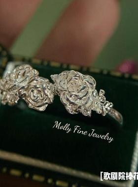 MFS｜花神低语锆石「歌剧院捧花」芍药原创复古风925银戒指