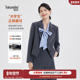西服外套 图曼朵灰色西装 新款 套装 通勤面试小个子职业正装 裙女春季