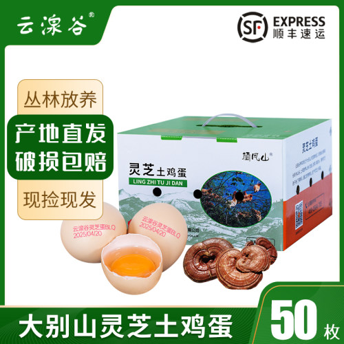 灵芝土鸡蛋当日鲜蛋破损包赔