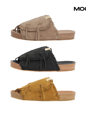 现货 VISVIM CHRISTO SHAMAN-FOLK 民族流苏拖鞋 26SS