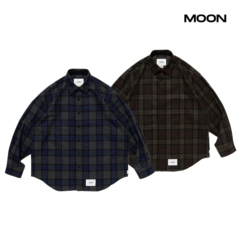 WTAPSTXT羊毛混纺格子衬衫