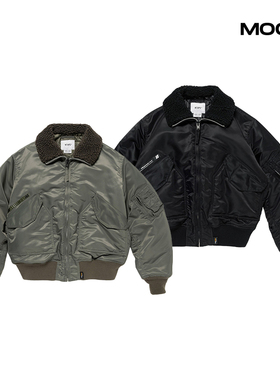 MOON现货WTAPS ES/JACKET/NYLON SATIN摇粒绒空军夹克外套25AW