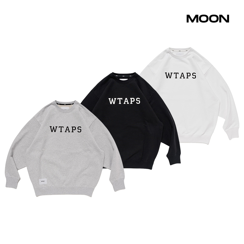 WTAPSACADEMY字体圆领卫衣