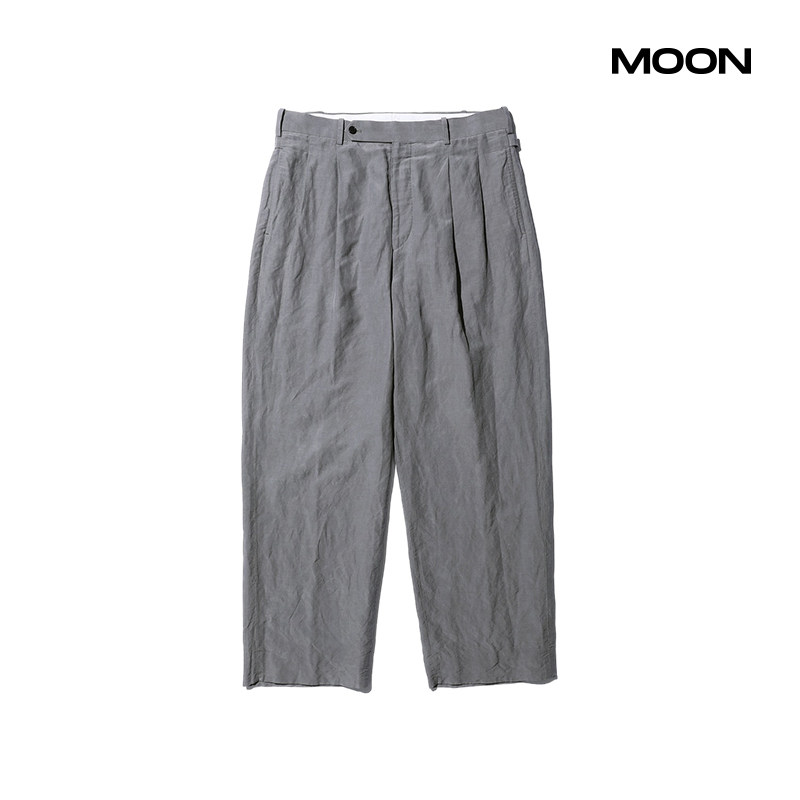 现货 A.PRESSE SILK LINEN WIDE TROUSERS 宽松休闲长裤 26SS