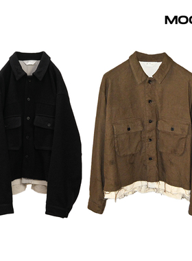 现货 ANCELLM L/C NEP LAYERING SHIRT JACKET 休闲夹克外套 25FW