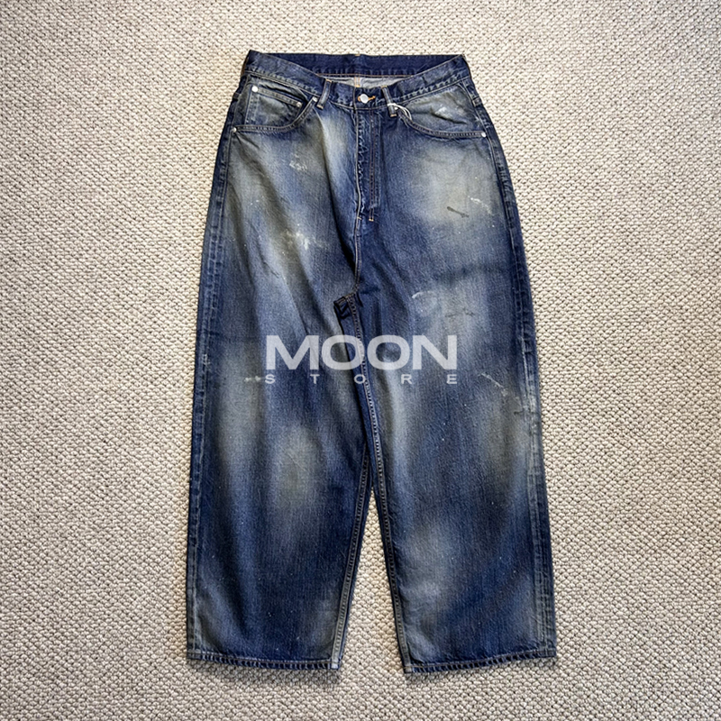 ANCELLM水洗破坏牛仔裤