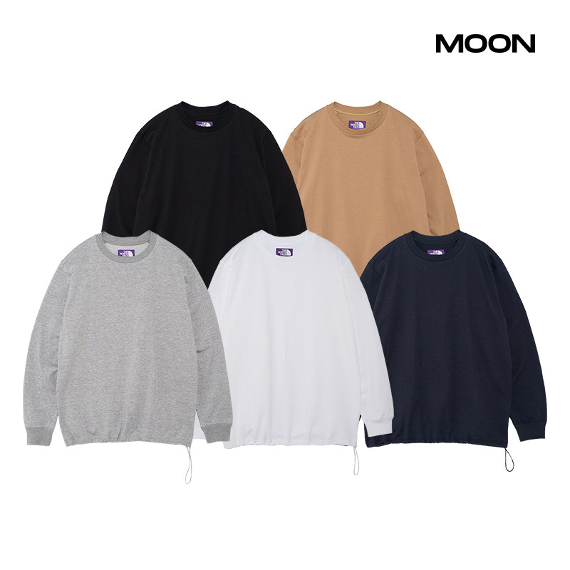 紫标长袖男女下摆抽绳T恤23AW