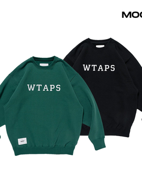 现货WTAPS ACADEMY / SWEATER /COTTON COLLEGE 圆领运动卫衣24SS