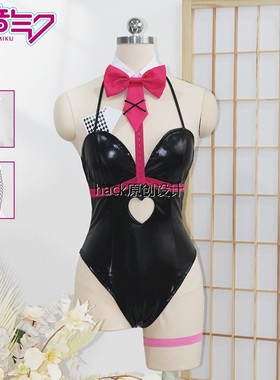 初音cos服未来兔女郎性感连体泳装可爱女孩裙式游泳衣cosplay动漫