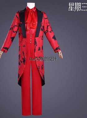 星期三第二季cos亚当斯嘶噜怪艾萨克红色礼服万圣节cosplay服装女