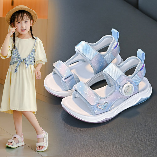 女童凉鞋2025夏季新款软底时尚
