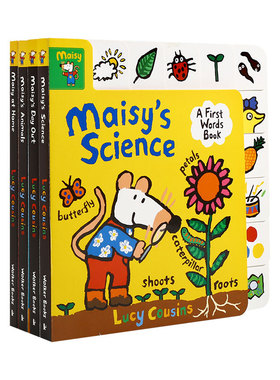 毛毛虫点读绘本 Maisy s First Word Book 小鼠波波单词标签书 英文原版4册 小彼恩点读版
