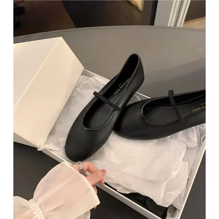 666-7【惠东达】_软皮软底浅口平底玛丽珍芭蕾单鞋女奶奶鞋
