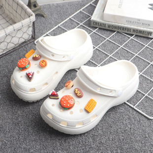 甜美糖果洞洞鞋 可爱透气增高外穿一体高跟凉拖夏 女EVA防滑沙滩鞋