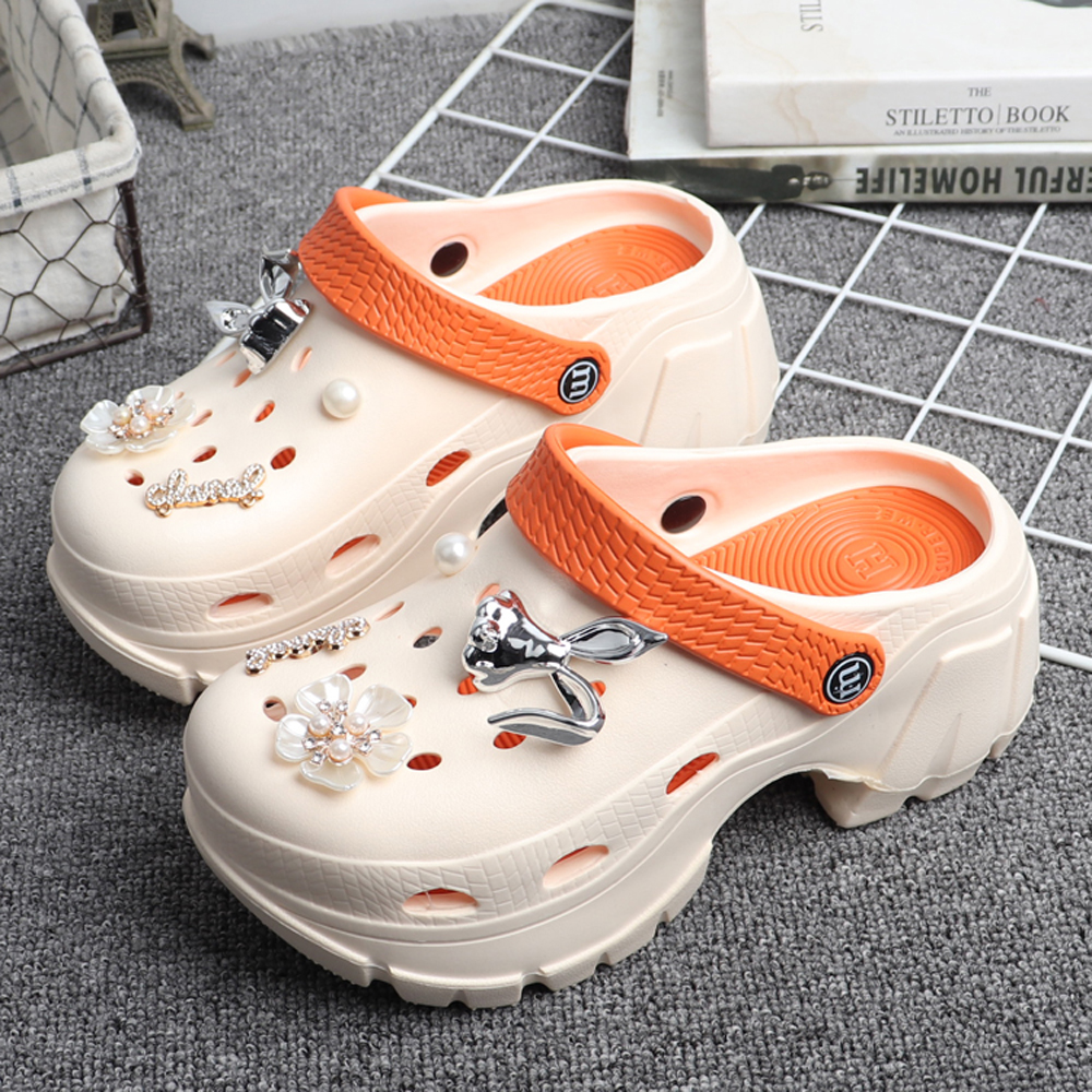 透气海边设计感高跟凉拖鞋休闲