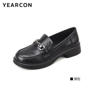 小皮鞋 意尔康乐福鞋 英伦风免系带玛丽珍单鞋 秋季 12167Y 女2025新款