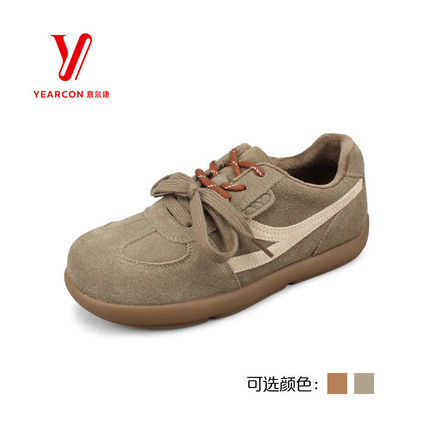 意尔康SSSS冬季新款女鞋时尚加绒平底系带德训休闲鞋S762ZD472552