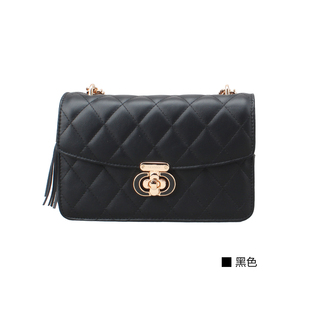 意尔康女包2026春季新款时尚链条菱格纹单肩斜挎小方包61Y29653