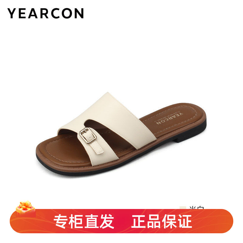 意尔康凉拖外穿凉鞋女通勤平底